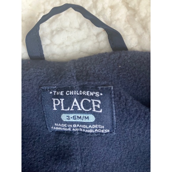 NWTs $54 The Childrens Place Navy Blue Puffer Snowsuit Bunting Suit Baby 3-6M - Picture 3 of 5